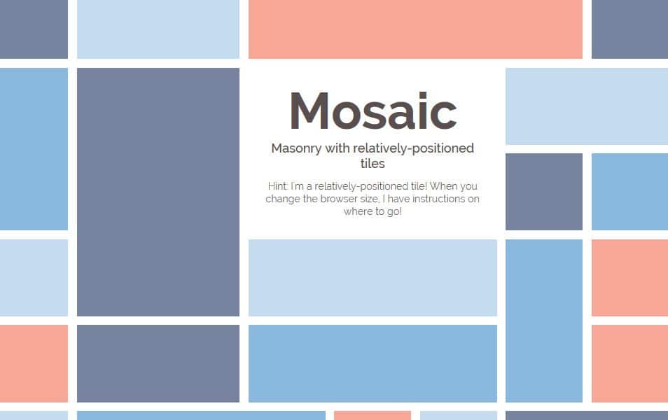 50+ Best jQuery Grid Plugins 41 Mosaic