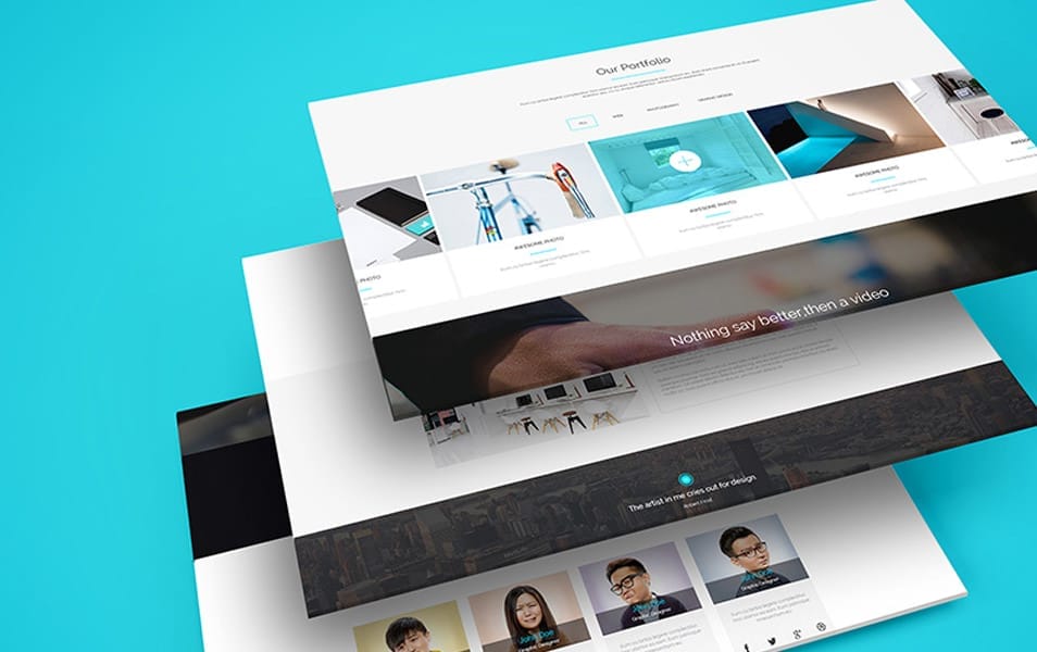 The Ultimate Collection of 2000+ Free Mockup Templates PSD Designs 145 Multiple Web Screens Perspective PSD Mockup