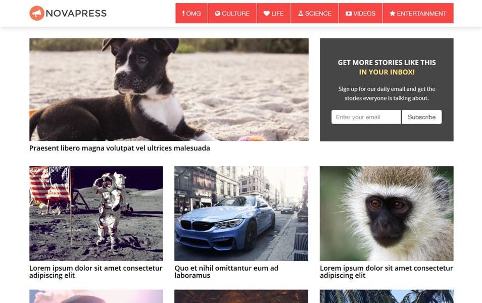 NovaPress Responsive WordPress Theme