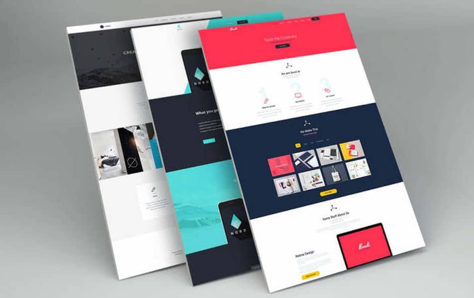 Perspective Web Design Mockup