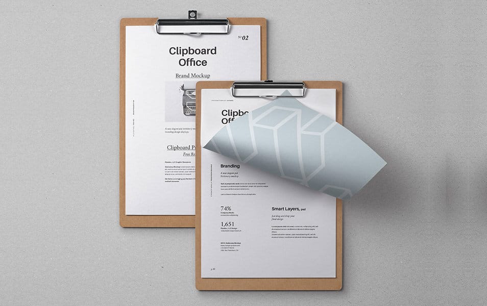 Psd Clipboard Stationery Mockup