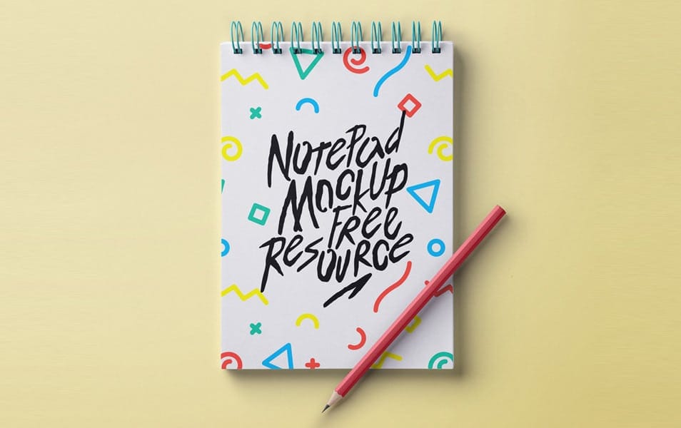 Psd Ringed Notepad Mockup