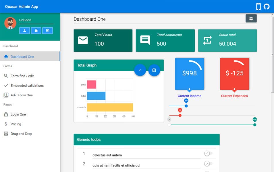 20+ Best Free VueJS Admin Templates 30 Quasar Admin