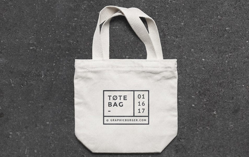 Small Canvas Tote Bag MockUp