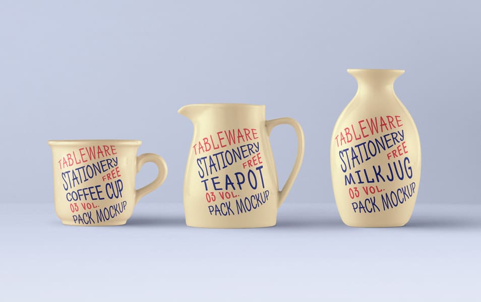 The Ultimate Collection of 2000+ Free Mockup Templates PSD Designs 623 Tableware Psd Mockup