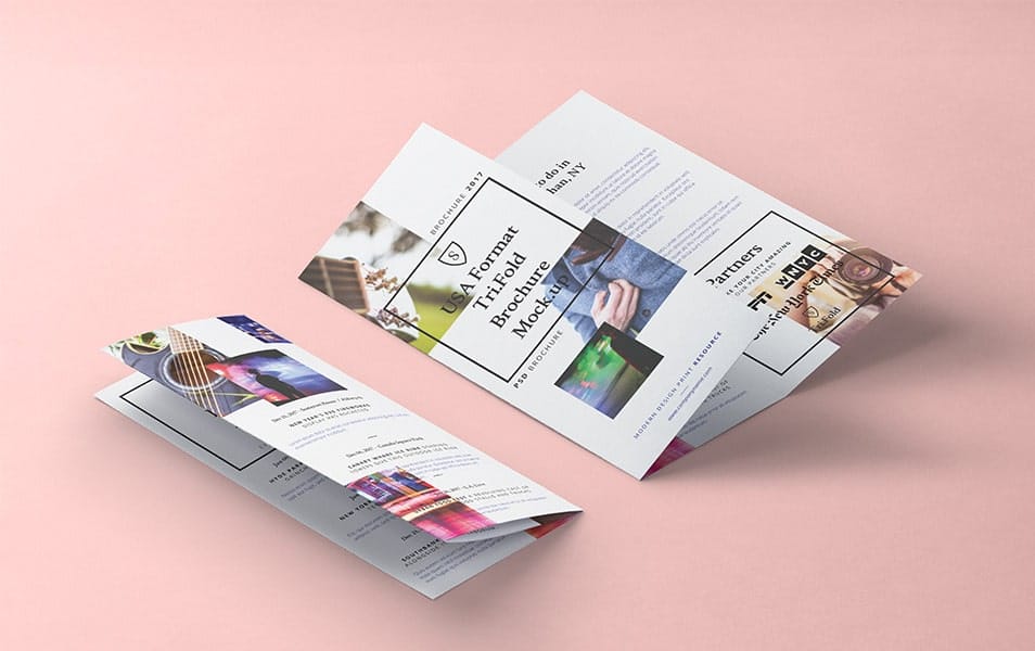 Tri Fold Psd Mockup