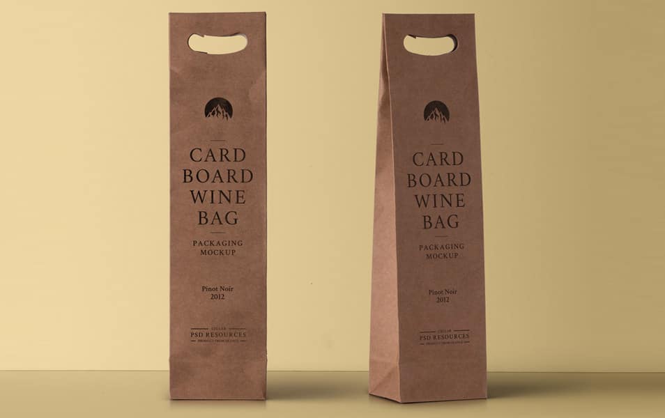 The Ultimate Collection of 2000+ Free Mockup Templates PSD Designs 576 Wine Psd Cardboard Bag