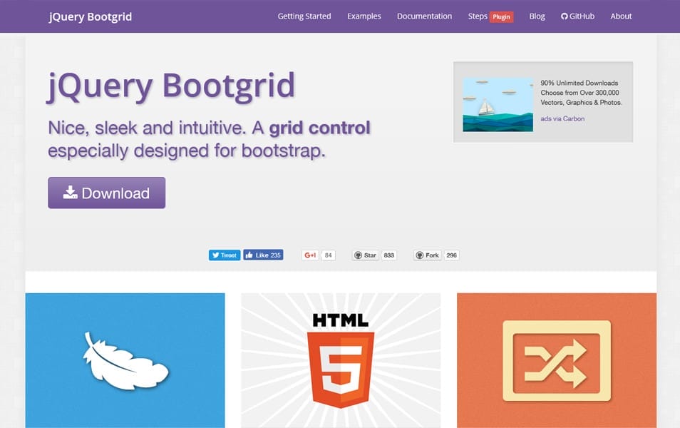 50+ Best jQuery Grid Plugins 2 jQuery Bootgrid