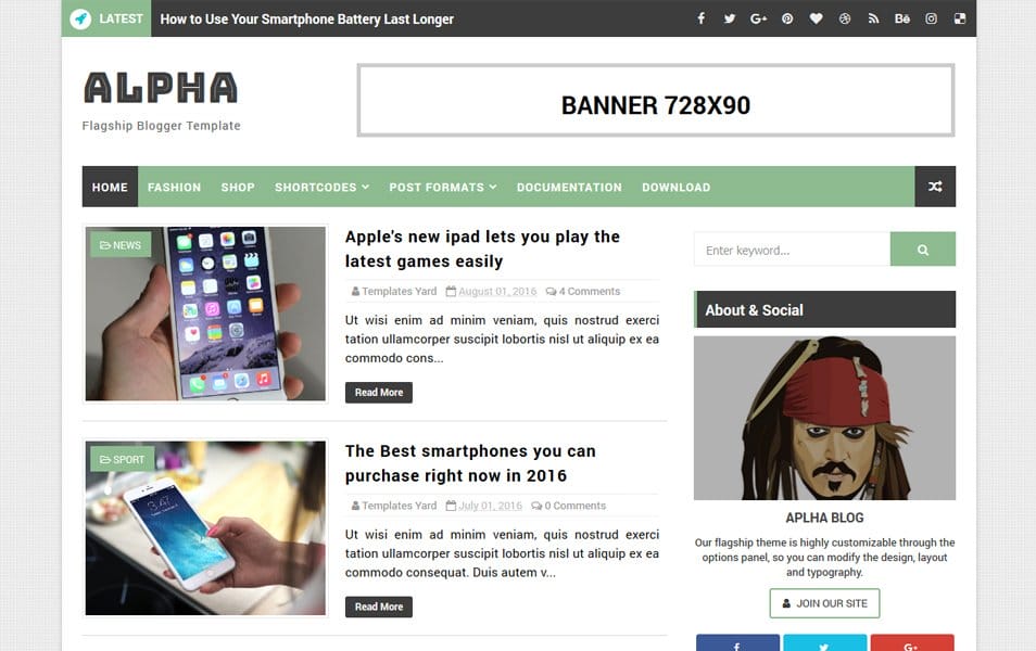 300+ Best Free Responsive Blogger Templates 2025 323 Alpha Niche Blogger template