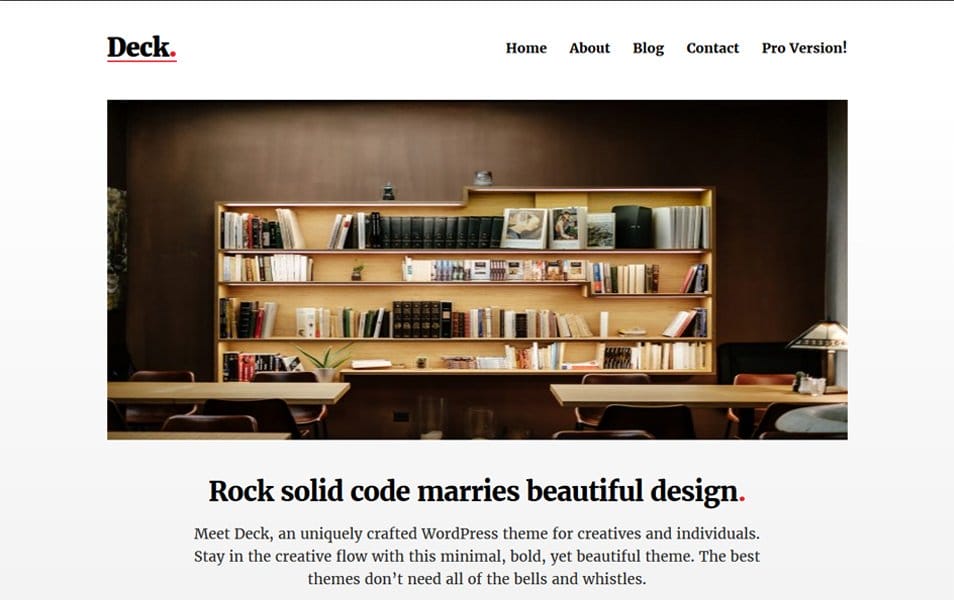 150+ Best Free Wordpress Portfolio Themes 2025 29 Deck Responsive WordPress Theme