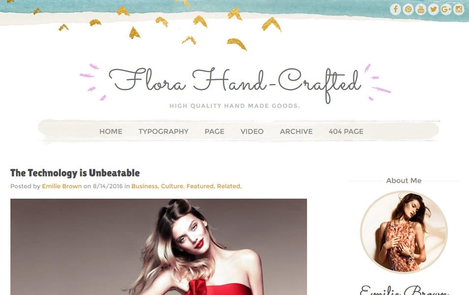 300+ Best Free Responsive Blogger Templates 2025 208 Flora Hand-crafted Responsive Blogger Template
