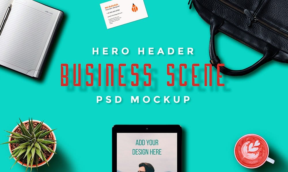 Best Free Scene Creators for Designers 48 Hero Header Scene Mockup Templates PSD