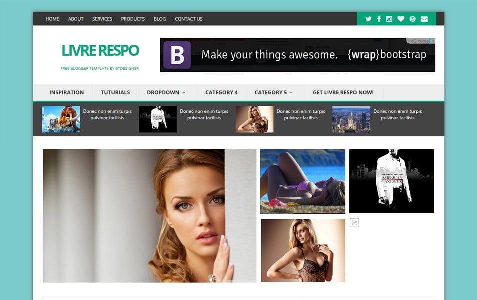 300+ Best Free Responsive Blogger Templates 2025 296 Livre Responsive Blogger Template