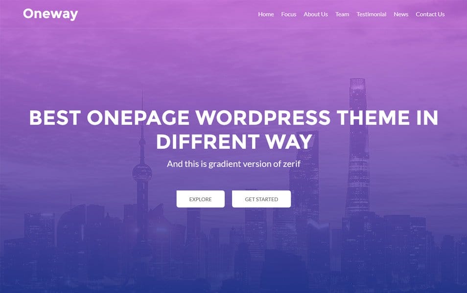 Oneway Responsive WordPress Theme