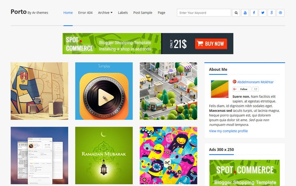 300+ Best Free Responsive Blogger Templates 2025 369 Porto Responsive Blogger Template