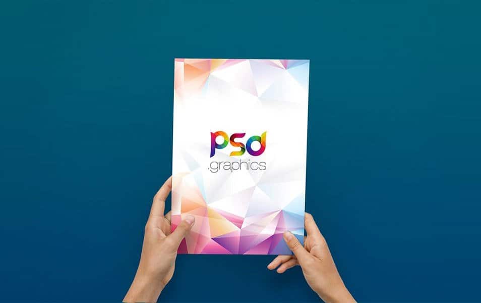The Ultimate Collection of 2000+ Free Mockup Templates PSD Designs 379 A4 Flyer in Hand Mockup Free PSD
