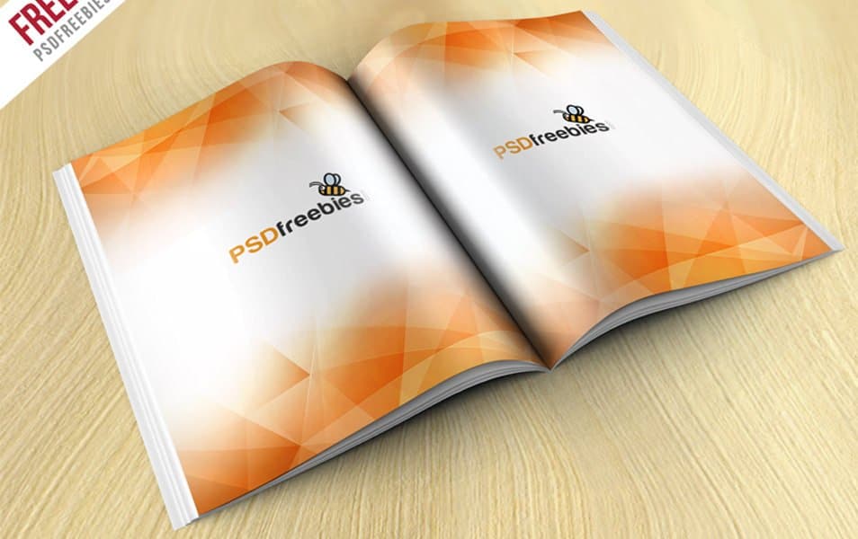 Brochure Magazine Mockup Free PSD