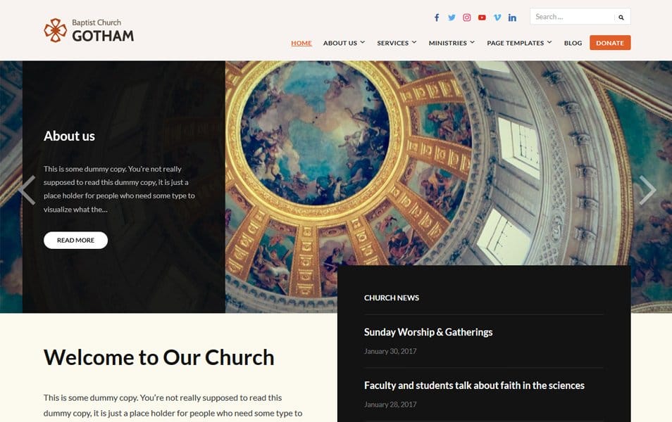 Faith Responsive WordPress Theme