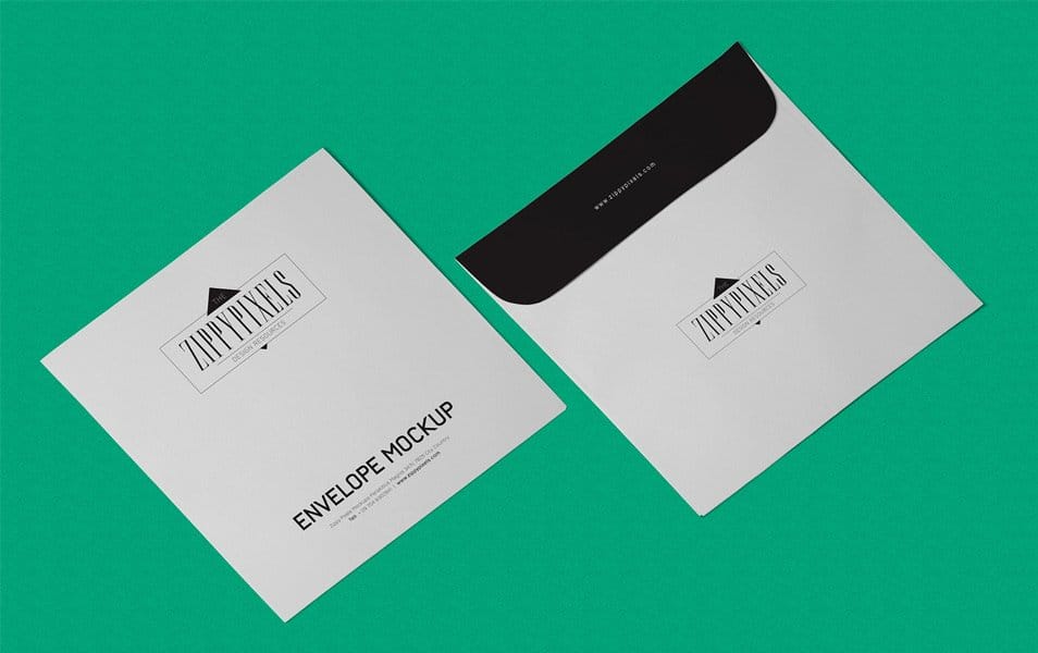 Free Envelope Mockup PSD In Isometric View