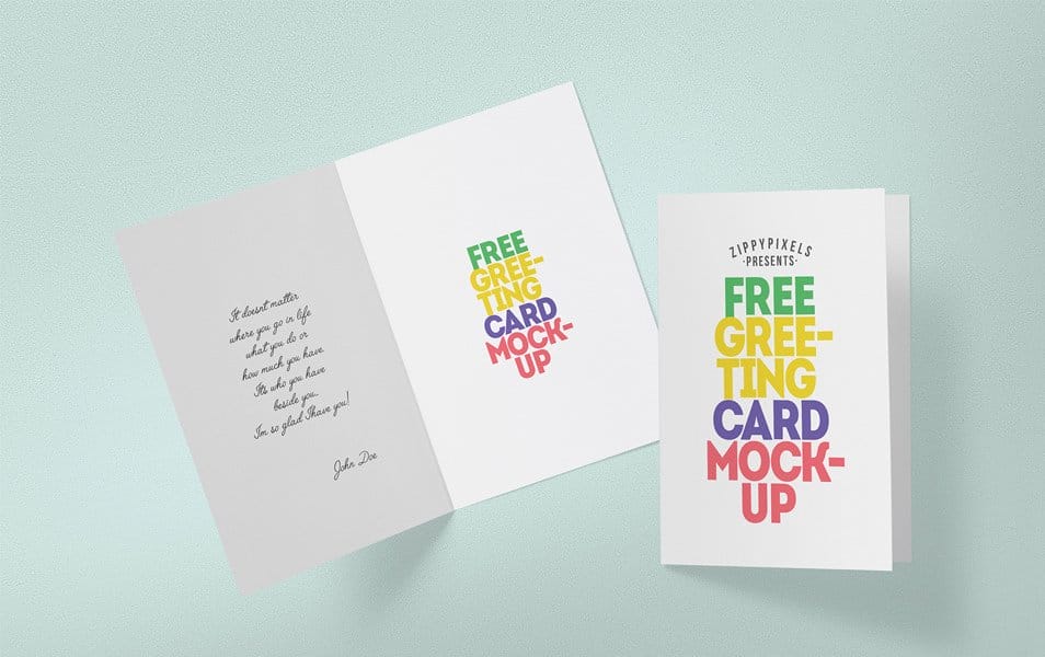 The Ultimate Collection of 2000+ Free Mockup Templates PSD Designs 172 Free Greeting Card Mockup