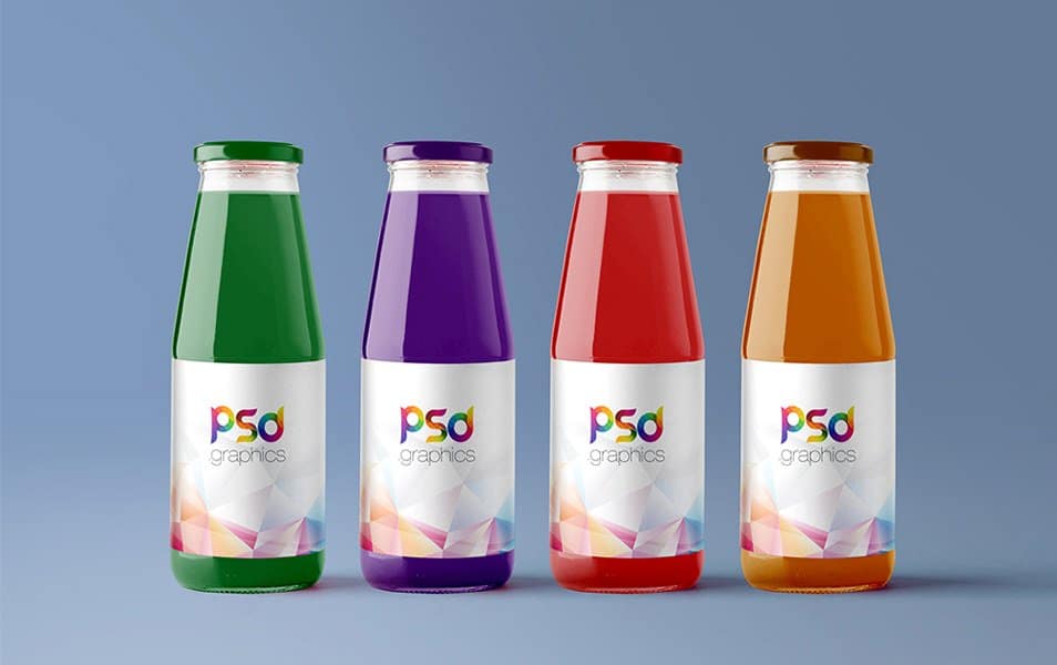 Juice Bottle Mockup Free PSD