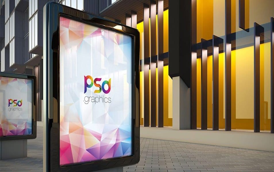 Outdoor Billboard Advertising Mockup Free PSD