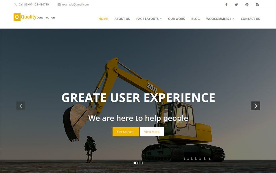 Quality Construction Responsive WordPress Theme