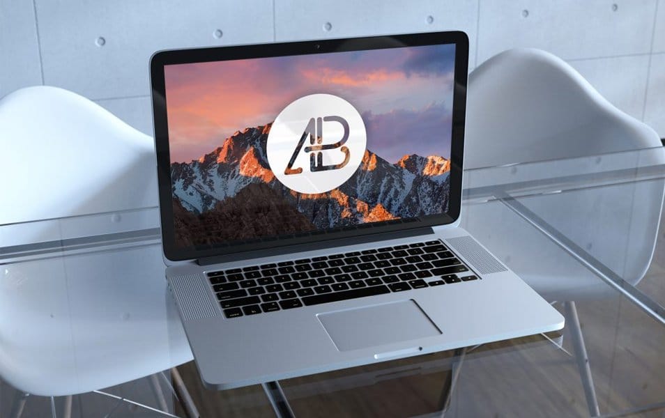 Realistic Retina Macbook Pro Mockup