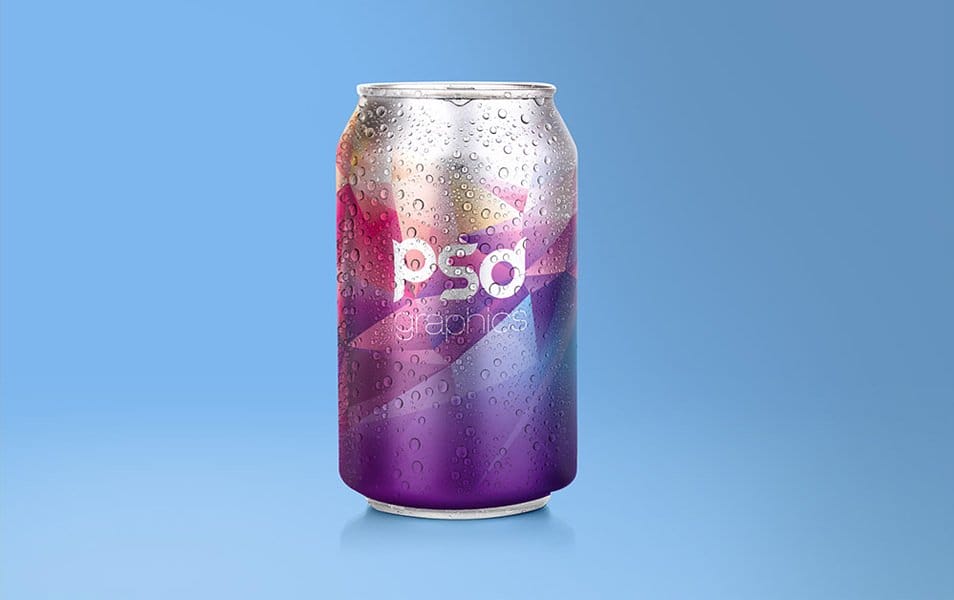 Soda Can Mockup Free PSD