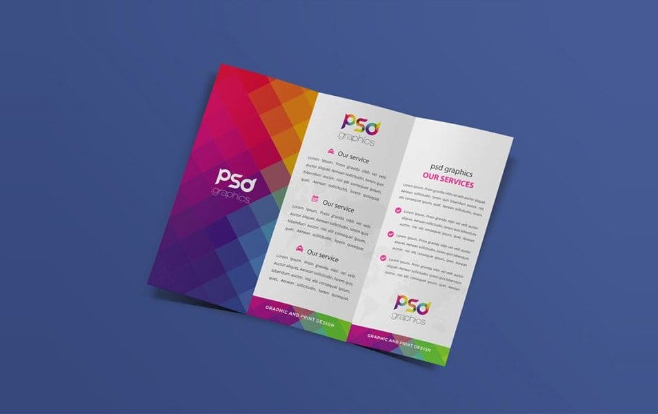 Trifold Brochure Mockup Free PSD