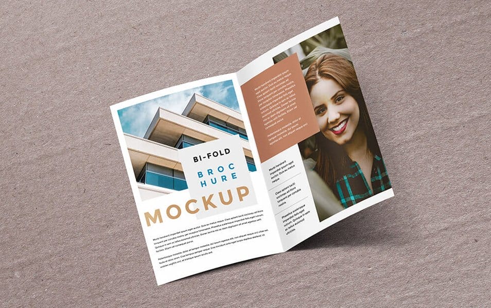 The Ultimate Collection of 2000+ Free Mockup Templates PSD Designs 336 Bifold Brochure Mockup PSD