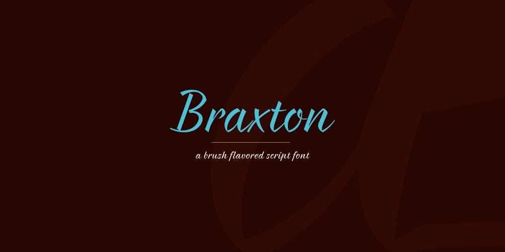 250 + Free Modern Script Fonts for Designers 412 Braxton Font