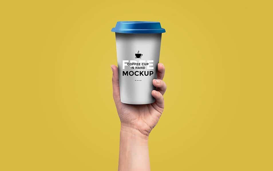 Coffee Cup in Hand Mockup