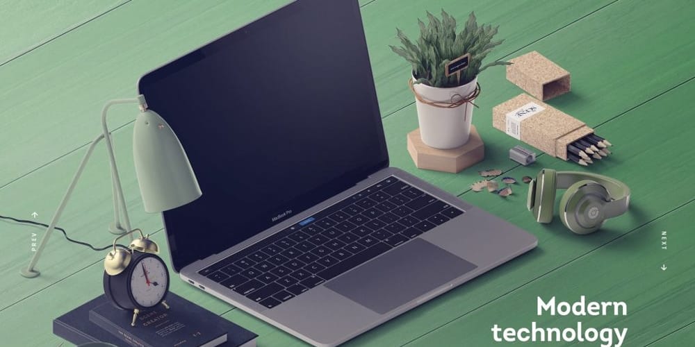 Best Free Scene Creators for Designers 132 Device On Table With Many Items Mockup
