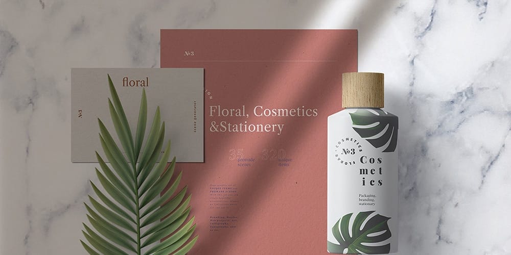 Best Free Scene Creators for Designers 163 Fern Stationery Mockup Scene