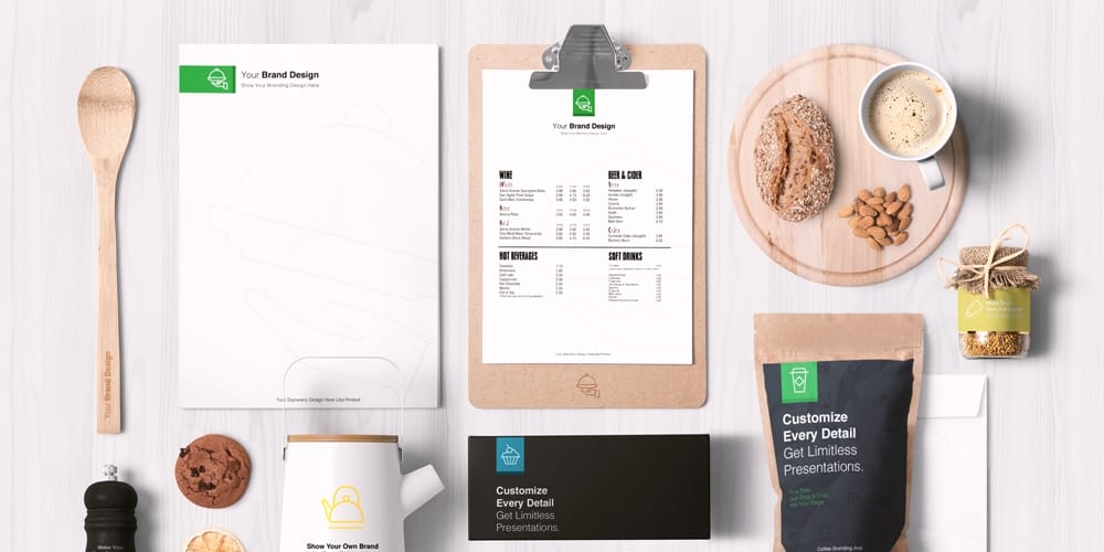 Best Free Scene Creators for Designers 100 Food Packaging and Branding MockUps