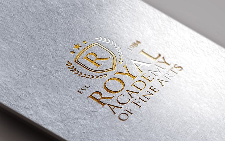 Gold Foil Logo Mockup