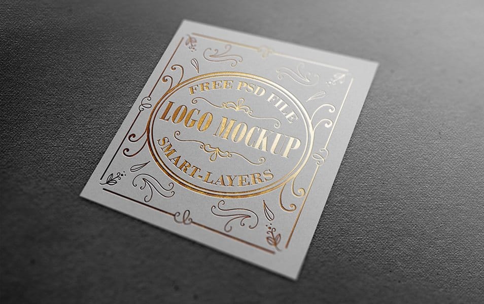 The Ultimate Collection of 2000+ Free Mockup Templates PSD Designs 210 Gold and Silver Stamping Logo Mockup