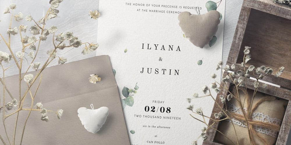 Best Free Scene Creators for Designers 101 Invitation Card And Envelopes With Plush Hearts Mockup