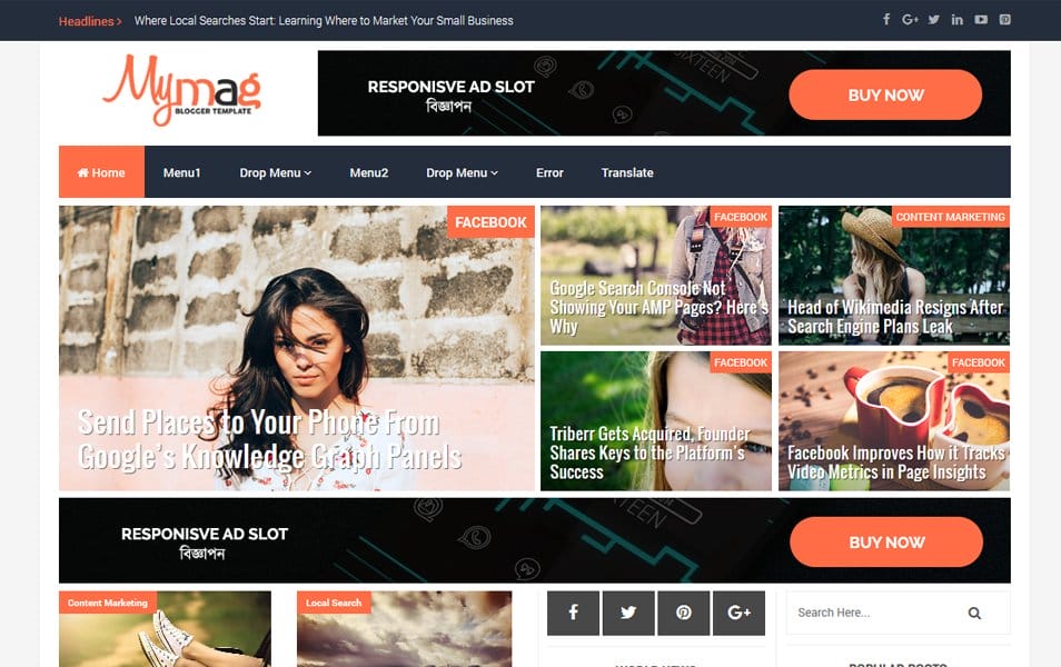150+ Free Responsive Magazine Style Blogger Templates 2025 64 My Mag Responsive Blogger Template