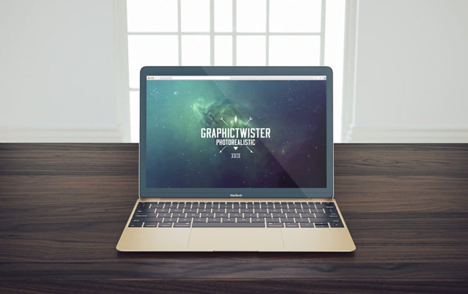 The Ultimate Collection of 2000+ Free Mockup Templates PSD Designs 58 New MacBook On Table