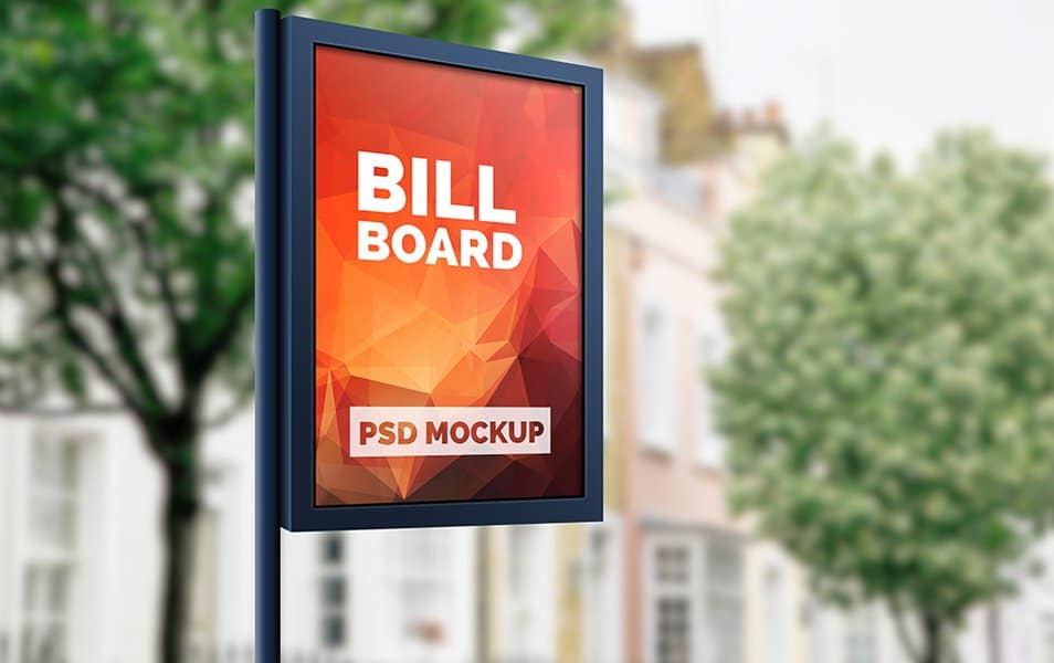 Outdoor Advertising Billboard Mockup PSD