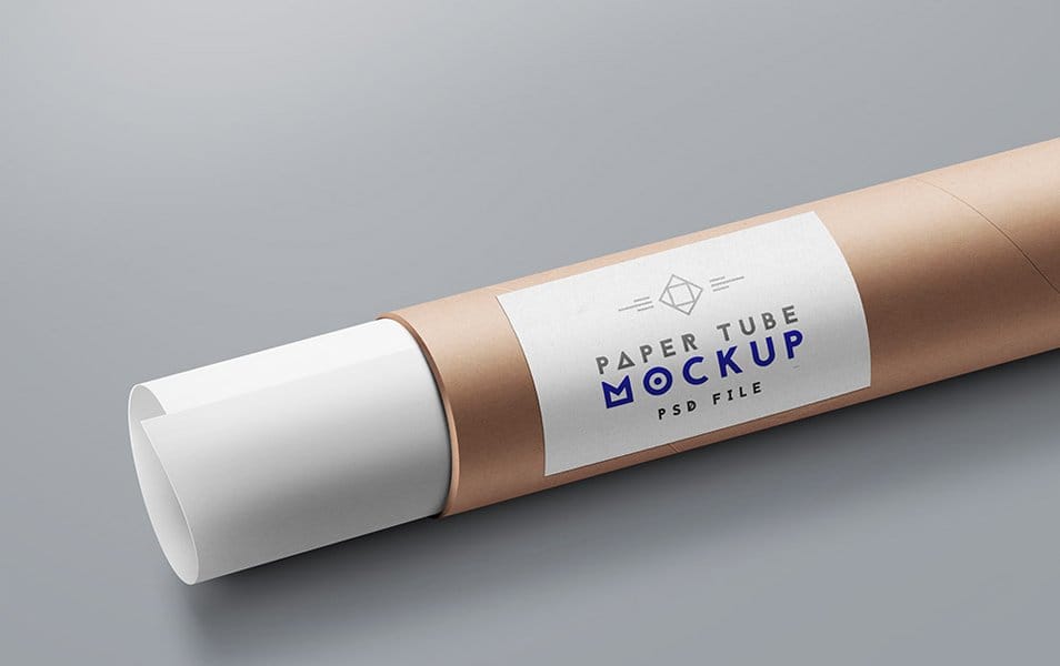 Paper Tube Mockup PSD