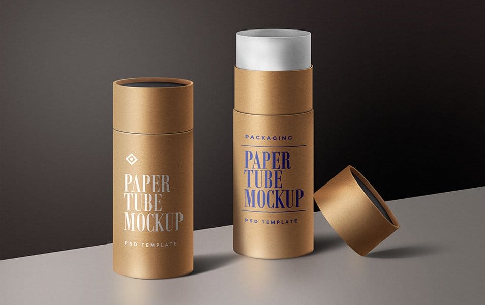 The Ultimate Collection of 2000+ Free Mockup Templates PSD Designs 596 Paper Tube Packaging Mockup Template
