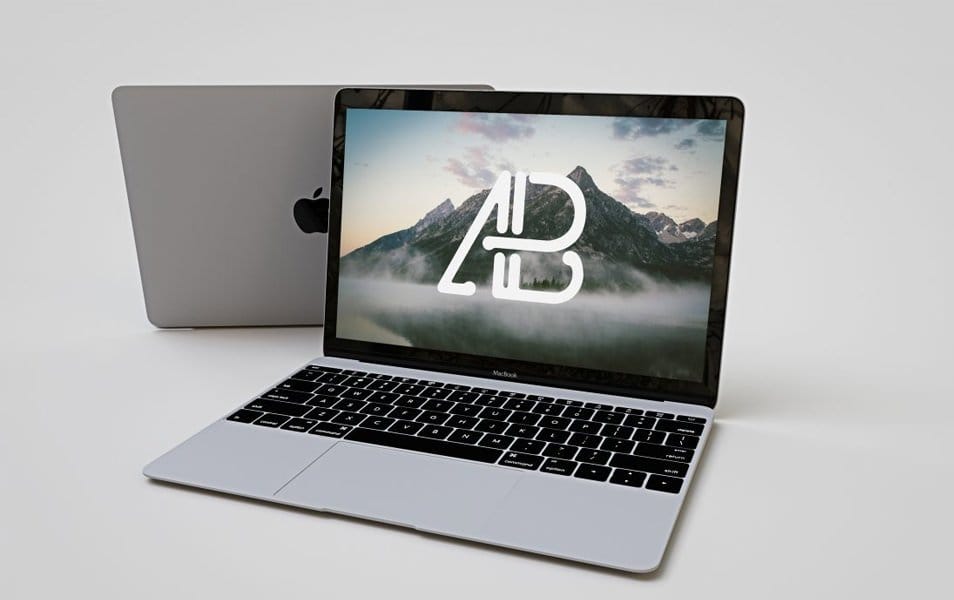 Realistic Apple Macbook Mockup