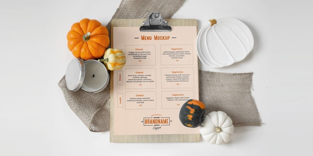 Best Free Scene Creators for Designers 70 Restaurant A4 Menu Mockup