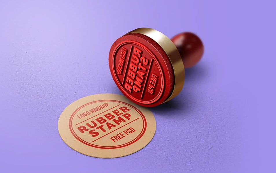 Rubber Stamp Logo Mockup