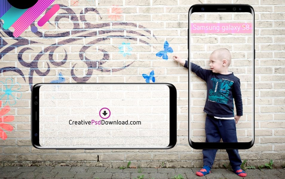 50+ Best Samsung Galaxy S8 Mockup Templates 46 Samsung Galaxy S8 Portrait And Landscape Mockup
