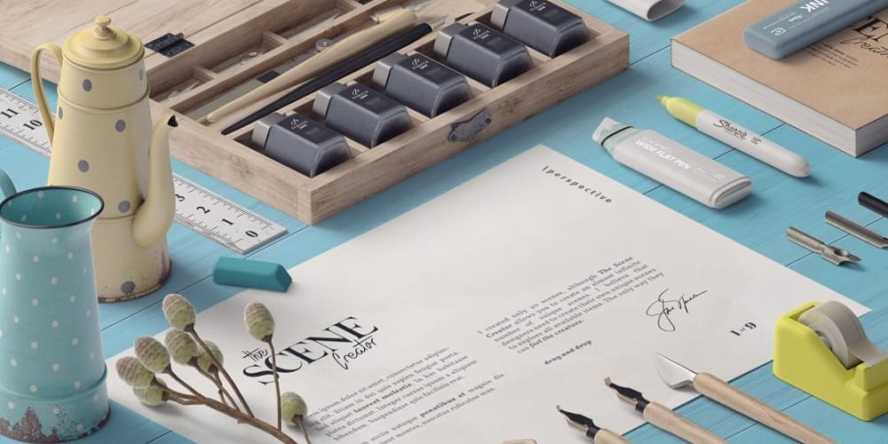 Best Free Scene Creators for Designers 128 Set For Lettering And Paper Mockup
