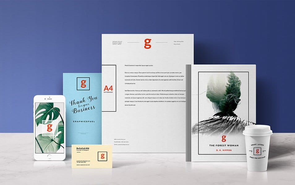 The Ultimate Collection of 2000+ Free Mockup Templates PSD Designs 257 Standing Visual Branding Mockup PSD